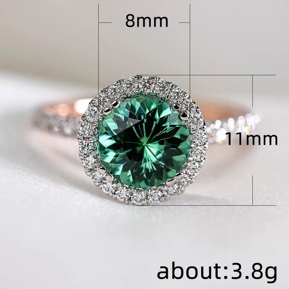 New Luxury Rose Gold Plated Diamond Ring - Picture 5 of 5